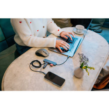 USB-C Verbatim Essentials daugiaprievadis šakotuvas su 6 prievadais ir kortelių skaitytuvu
