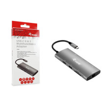 Equip Dock 9-1 USB-C- HDMI, GbE, 2x USB-A3.2, USB-C3.2, + 0.25m dokstacija Equip Dock 9-1 USB-C- HDMI, GbE, 2x USB-A3.2, USB-C3.2, + 0.25m dokstacija