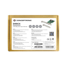 CONCEPTRONIC 4x PCIe 3.0 Card 2x USB-C 3.2 Gen2 / self-powered 10Gbps CONCEPTRONIC 4x PCIe 3.0 Card 2x USB-C 3.2 Gen2 / self-powered 10Gbps