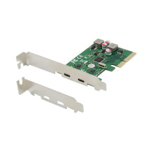 CONCEPTRONIC 4x PCIe 3.0 Card 2x USB-C 3.2 Gen2 / self-powered 10Gbps CONCEPTRONIC 4x PCIe 3.0 Card 2x USB-C 3.2 Gen2 / self-powered 10Gbps