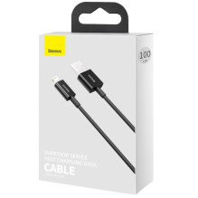 Baseus Lightning Superior Series kabelis, Greitas įkrovimas, Duomenys 2.4A, 1m Black (CALYS-A01) Baseus Lightning Superior Series kabelis, Greitas įkrovimas, Duomenys 2.4A, 1m Black (CALYS-A01)