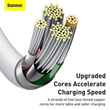 Baseus Lightning Superior Series cable, Fast Charging, Data 2.4A, 2m White (CALYS-C02) Baseus Lightning Superior Series cable, Fast Charging, Data 2.4A, 2m White (CALYS-C02)