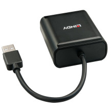 USB adapteris Lindy USB-A - USB-A Black (42679)