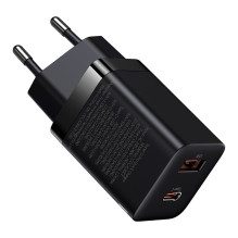 Baseus Travel Charger Super Si Pro mini Fast Charger, C+U, PD 3.0, QC 3.0 30W EU Black (CCSUPP-E01) Baseus Travel Charger Super Si Pro mini Fast Charger, C+U, PD 3.0, QC 3.0 30W EU Black (CCSUPP-E01)