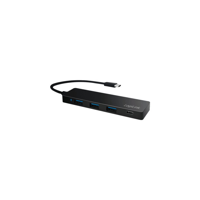 LogiLink USB-C 3.1 centrmezgls ar 4 portiem Black
