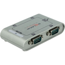 Adapteris USB Delock USB-A - RS-232 x4 Silver (87414)