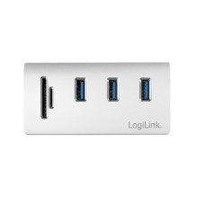 LogiLink USB 3.0 šakotuvas su 3 sidabrinės spalvos prievadais ir kortelių skaitytuvu LogiLink USB 3.0 šakotuvas su 3 sidabrinės spalvos prievadais ir kortelių skaitytuvu