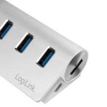 LogiLink USB 3.0 šakotuvas su 3 sidabrinės spalvos prievadais ir kortelių skaitytuvu LogiLink USB 3.0 šakotuvas su 3 sidabrinės spalvos prievadais ir kortelių skaitytuvu