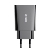 Adapteris Baseus Baseus Speed Mini Quick Charger, USB-C, PD, 3A, 20W (black) Adapteris Baseus Baseus Speed Mini Quick Charger, USB-C, PD, 3A, 20W (black)