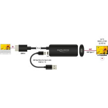 Adapteris USB Delock 63251 USB-C - HDMI Black (63251) Adapteris USB Delock 63251 USB-C - HDMI Black (63251)