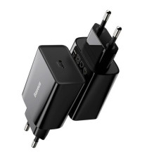 Adapteris Baseus Baseus Speed Mini Quick Charger, USB-C, PD, 3A, 20W (black) Adapteris Baseus Baseus Speed Mini Quick Charger, USB-C, PD, 3A, 20W (black)