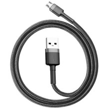 Baseus Micro USB Cafule Cable 1.5A 2m Gray + Black (CAMKLF-CG1)