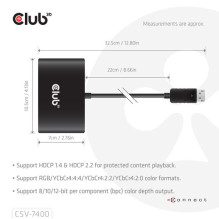 Club3D Multi Streaming Transport Hub 1xDP- 4xDP 4K30Hz Club3D Multi Streaming Transport Hub 1xDP- 4xDP 4K30Hz