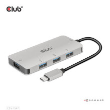 Club3D USB Hub USB 3.1 Type C 4x USB 3.1 Type A 10Gbps in retail Club3D USB Hub USB 3.1 Type C 4x USB 3.1 Type A 10Gbps in retail