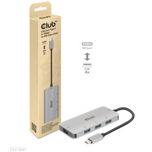 Club3D USB Hub USB 3.1 Type C 4x USB 3.1 Type A 10Gbps in retail Club3D USB Hub USB 3.1 Type C 4x USB 3.1 Type A 10Gbps in retail