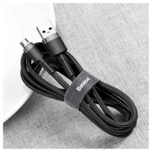 Baseus Micro USB kabelis Cafule 1.5A 2m Gray + Black (CAMKLF-CG1)