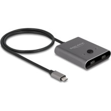 Delock USB 10 Gbps USB C tipo jungiklis 2 į 1 dvikryptis 8K Delock USB 10 Gbps USB C tipo jungiklis 2 į 1 dvikryptis 8K
