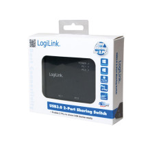 USB adapteris LogiLink USB - USB-B x2 Black (UA0216)