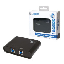 USB adapteris LogiLink USB - USB-B x2 Black (UA0216)