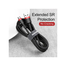Baseus Micro USB Cafule laidas 2.4A 1m Red + juodas (CAMKLF-B91) Baseus Micro USB Cafule laidas 2.4A 1m Red + juodas (CAMKLF-B91)