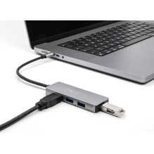 DELOCK 4 prievadų USB 5 Gbps šakotuvas su USB C tipo prievadu DELOCK 4 prievadų USB 5 Gbps šakotuvas su USB C tipo prievadu