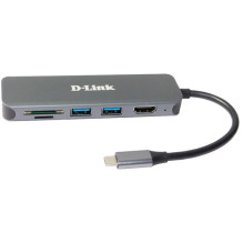 USB Hub D-Link DUB-2327 6-in-1 USB-C with HDMI / USB-PD / SD Reader in retail USB Hub D-Link DUB-2327 6-in-1 USB-C with HDMI / USB-PD / SD Reader in retail