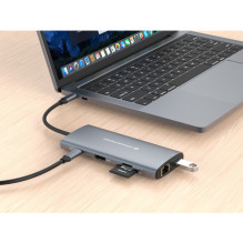 HUB USB Conceptronic CONCEPTRONIC 10-1 dokstacija USB-C- HDMI / 2xUSB-C / 3xUSB-A / + 20cm gr HUB USB Conceptronic CONCEPTRONIC 10-1 dokstacija USB-C- HDMI / 2xUSB-C / 3xUSB-A / + 20cm gr