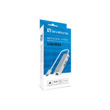 LevelOne Gigabit adapteris USB-C3.0- RJ45 / 3xUSB-A3.0 1Gbps