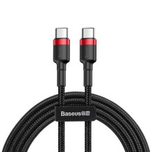 Baseus Type-C - Type-C cable Cafule PD2.0 60W Flash charging (20V 3A) 1m Black / Gray (CATKLF-H91) Baseus Type-C - Type-C cable Cafule PD2.0 60W Flash charging (20V 3A) 1m Black / Gray (CATKLF-H91)