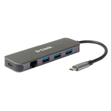 D-Link DUB-2334 USB-C į 1000MBit adapteris su USB šakotuvu (mažmeninė prekyba) D-Link DUB-2334 USB-C į 1000MBit adapteris su USB šakotuvu (mažmeninė prekyba)