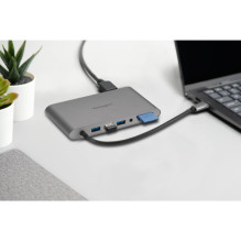 USB šakotuvas Kensington K33853WW Full HD Silver