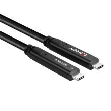 USB kabelis Lindy USB-C - USB-C 10 m juodas (43333)