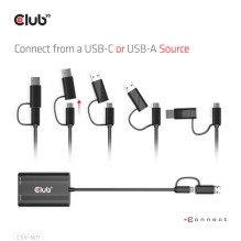 Club3D Adapteris USB Tips C / A HDMI / VGA St / Bu mazumtirdzniecībai Club3D Adapteris USB Tips C / A HDMI / VGA St / Bu mazumtirdzniecībai