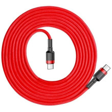 Baseus Type-C Cafule PD 2.0, 60W, greito įkrovimo laidas (20V 3A), 2m, Red (CATKLF-H09) Baseus Type-C Cafule PD 2.0, 60W, greito įkrovimo laidas (20V 3A), 2m, Red (CATKLF-H09)