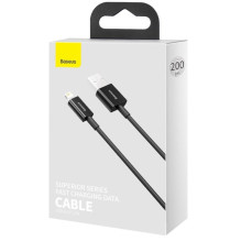 Baseus Lightning Superior Series cable, Fast Charging, Data 2.4A, 2m Black (CALYS-C01) Baseus Lightning Superior Series cable, Fast Charging, Data 2.4A, 2m Black (CALYS-C01)