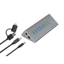 USB hub Conceptronic CONCEPTRONIC USB hub - 8x USB-A 60W, 2x USB-C 3.0 with power supply
