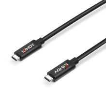 USB kabelis Lindy USB-C - USB-C 5 m juodas (43308)
