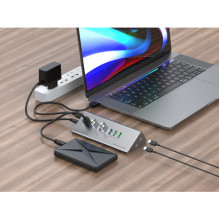 USB hub Conceptronic CONCEPTRONIC USB hub - 8x USB-A 60W, 2x USB-C 3.0 with power supply
