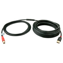USB cable Lindy USB-A - USB-B 15 m Black (42762)