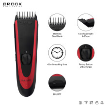 Brock BHC 2001 Hair Clipper, Black / Red