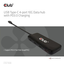 Club3D USB skirstytuvas, C tipo 4x USB, C tipo 10Gbps + 100W PD Parduotuvė / parduotuvė Club3D USB skirstytuvas, C tipo 4x USB, C tipo 10Gbps + 100W PD Parduotuvė / parduotuvė