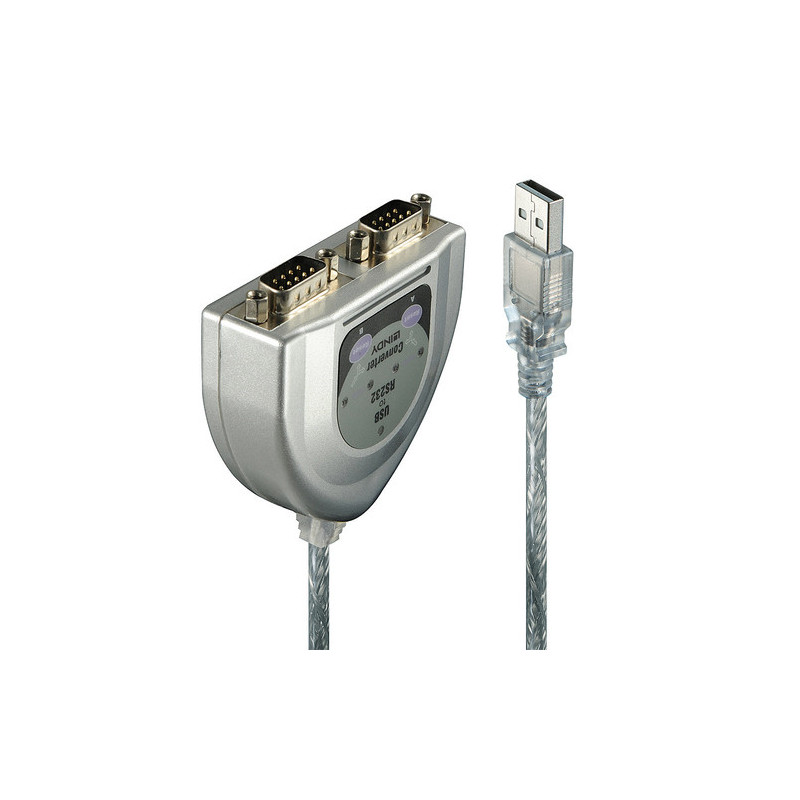 LINDY USB RS232 2 prievadų keitiklis