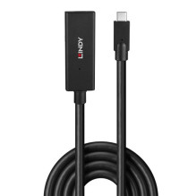 USB centrmezgls Lindy kabelis Lindy USB-C 3.2 pagarinājums 5m Black