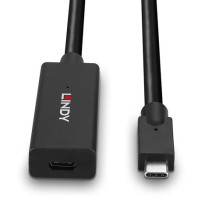 USB centrmezgls Lindy kabelis Lindy USB-C 3.2 pagarinājums 5m Black