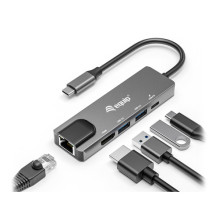 Equip Dokas 5-1 USB-C-HDMI, 2xUSB-A, GbE, 100W USB-C 0.25m Equip Dokas 5-1 USB-C-HDMI, 2xUSB-A, GbE, 100W USB-C 0.25m