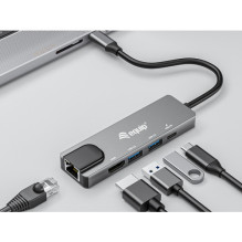 Equip Dock 5-1 USB-C- HDMI, 2xUSB-A, GbE, 100W USB-C 0.25m