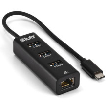 Club3D USB hub USB Type-C 3.2 3x USB Type A 1Gbps retail Club3D USB hub USB Type-C 3.2 3x USB Type A 1Gbps retail