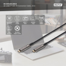 USB kabelis Digitus USB-C - USB-C 20 m Black (AK-330160-200-S) USB kabelis Digitus USB-C - USB-C 20 m Black (AK-330160-200-S)