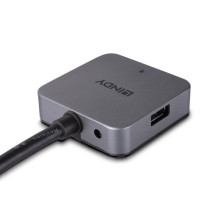LINDY 5m USB 3.0 hub, 4 ports 2 USB Type C and 2 USB Type A