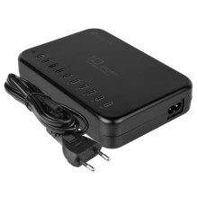 GC USB stalinė greito įkrovimo stotelė 200W, 10 prievadų (10x USB-C™), juoda